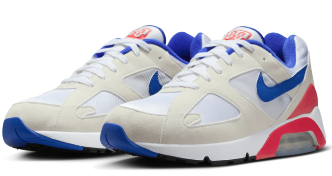 Nike Air Max 180 'Ultramarine' 2024 Retro Sneaker – White/Blue/Red (FJ9259-100)