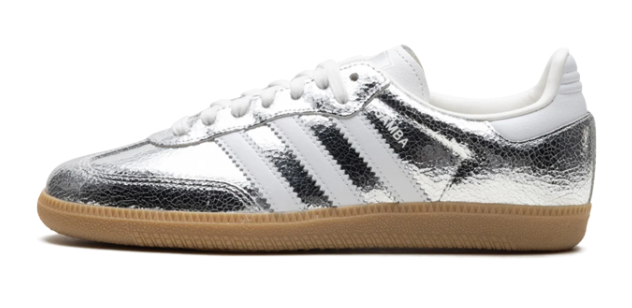Adidas Samba OG Women's 'Cracked Silver' | Silver Metallic | JR0035