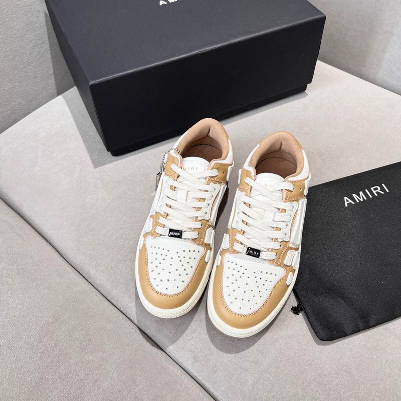 Amiri Skel-Top Low Sneaker – White / Tan