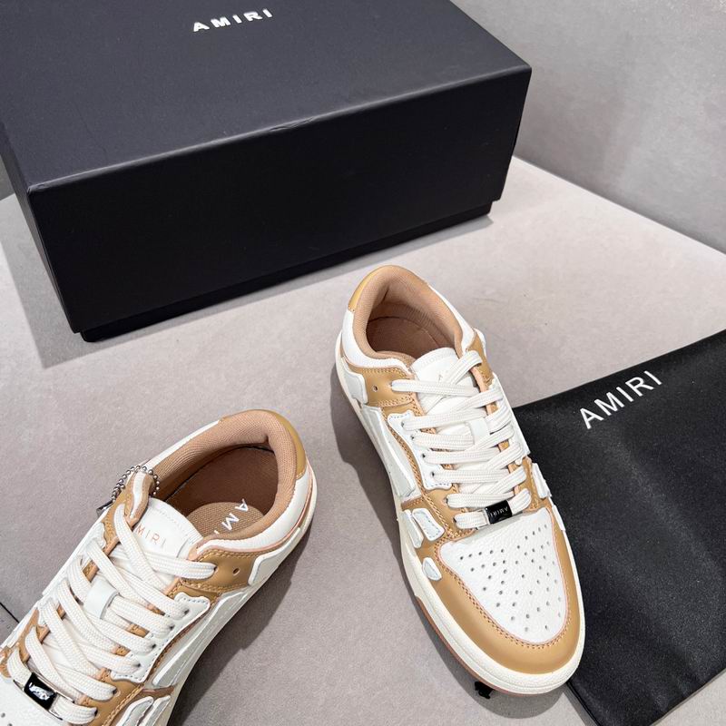 Amiri Skel-Top Low Sneaker – White / Tan