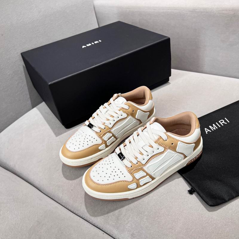Amiri Skel-Top Low Sneaker – White / Tan