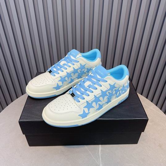 Amiri Stars Court Low Sneaker – White / Blue