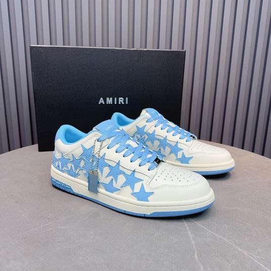 Amiri Stars Court Low Sneaker – White / Blue