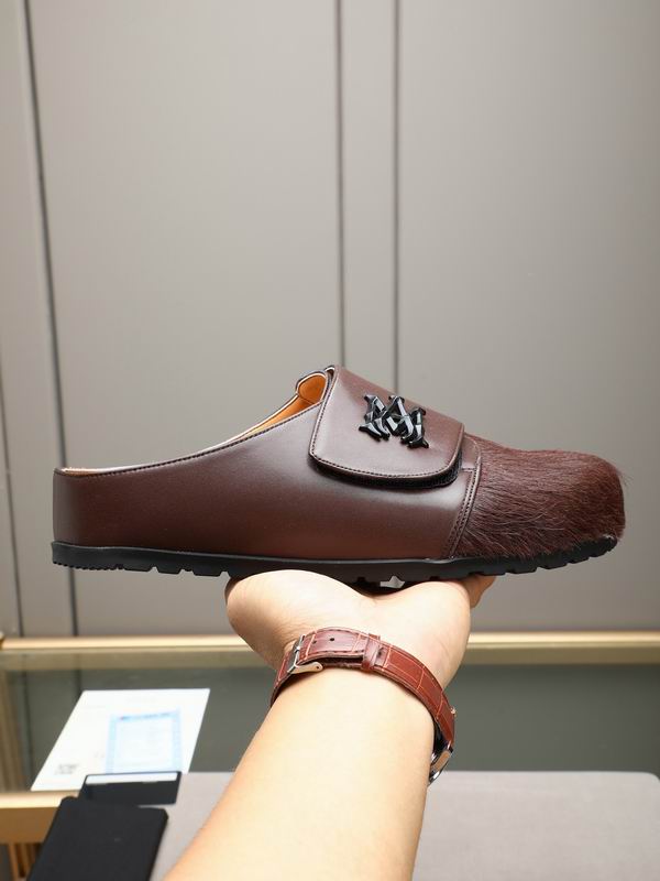 AMIRI MA Logo Pony Hair Mule 'Dark Brown'