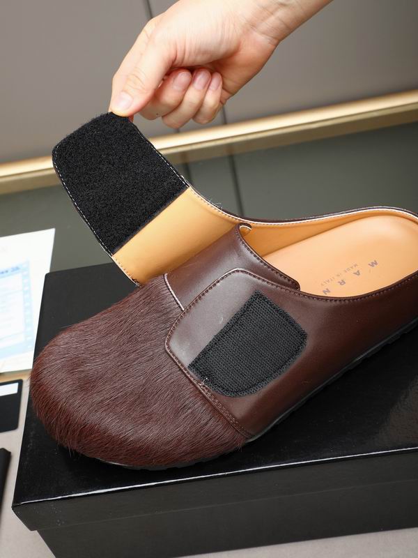 AMIRI MA Logo Pony Hair Mule 'Dark Brown'