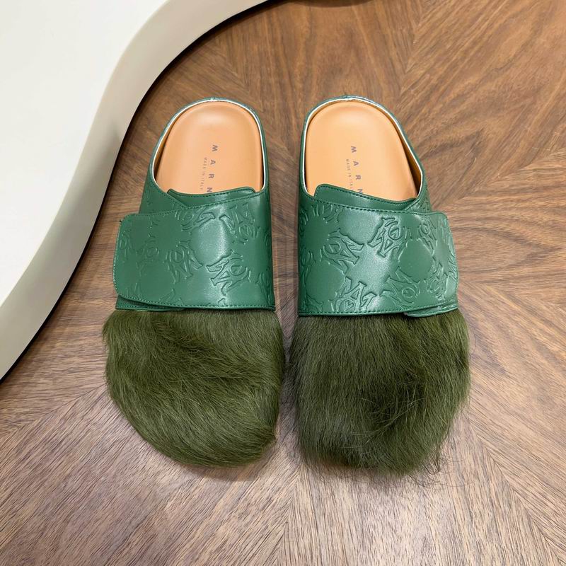 AMIRI Monogram Pony Hair Mule 'Green'