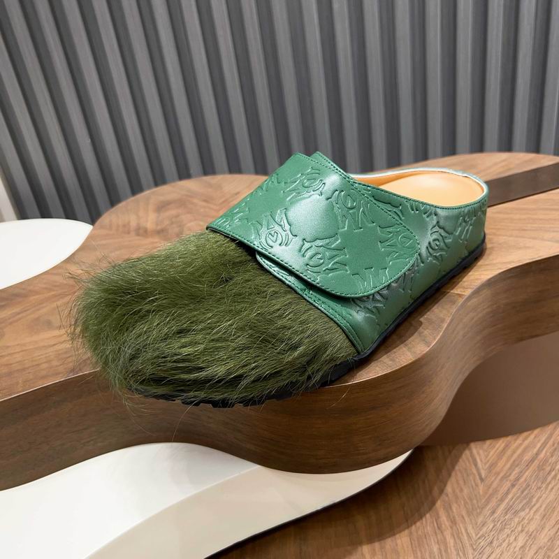 AMIRI Monogram Pony Hair Mule 'Green'