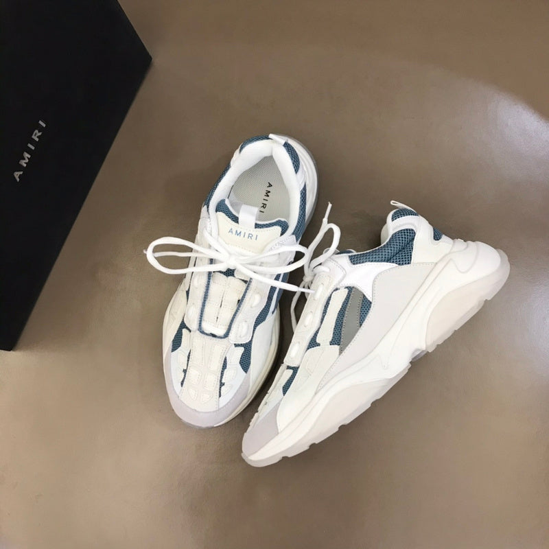 Amiri Bone Runner Sneaker – White / Blue