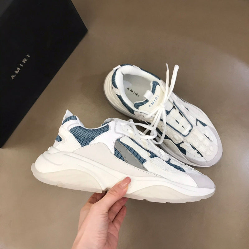 Amiri Bone Runner Sneaker – White / Blue