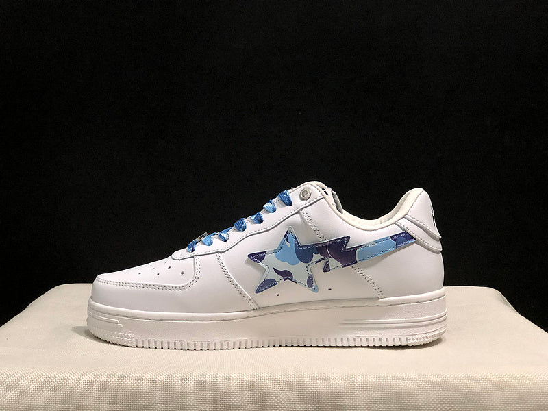BAPE Bapesta Low 'White/Blue Camo'