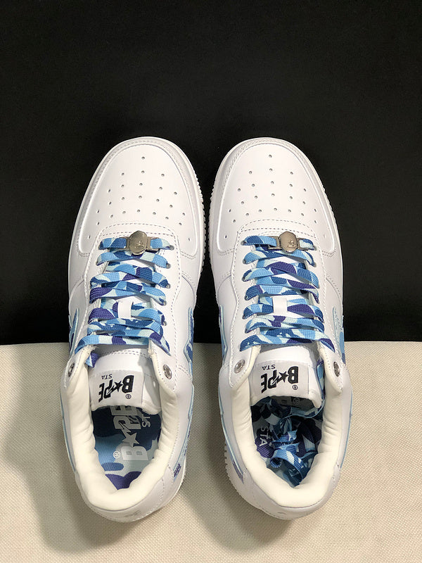 BAPE Bapesta Low 'White/Blue Camo'
