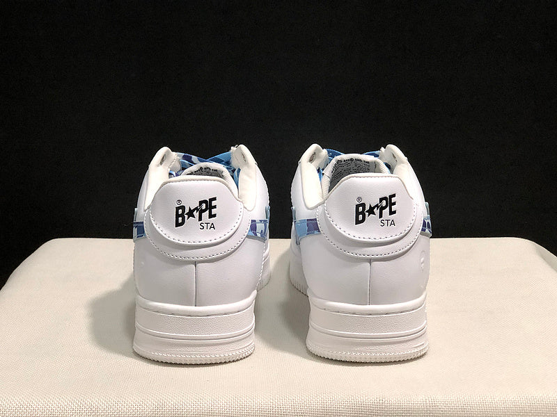 BAPE Bapesta Low 'White/Blue Camo'