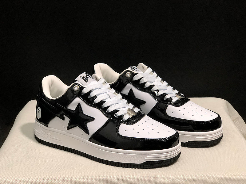 BAPE Bapesta Low 'Black/White'