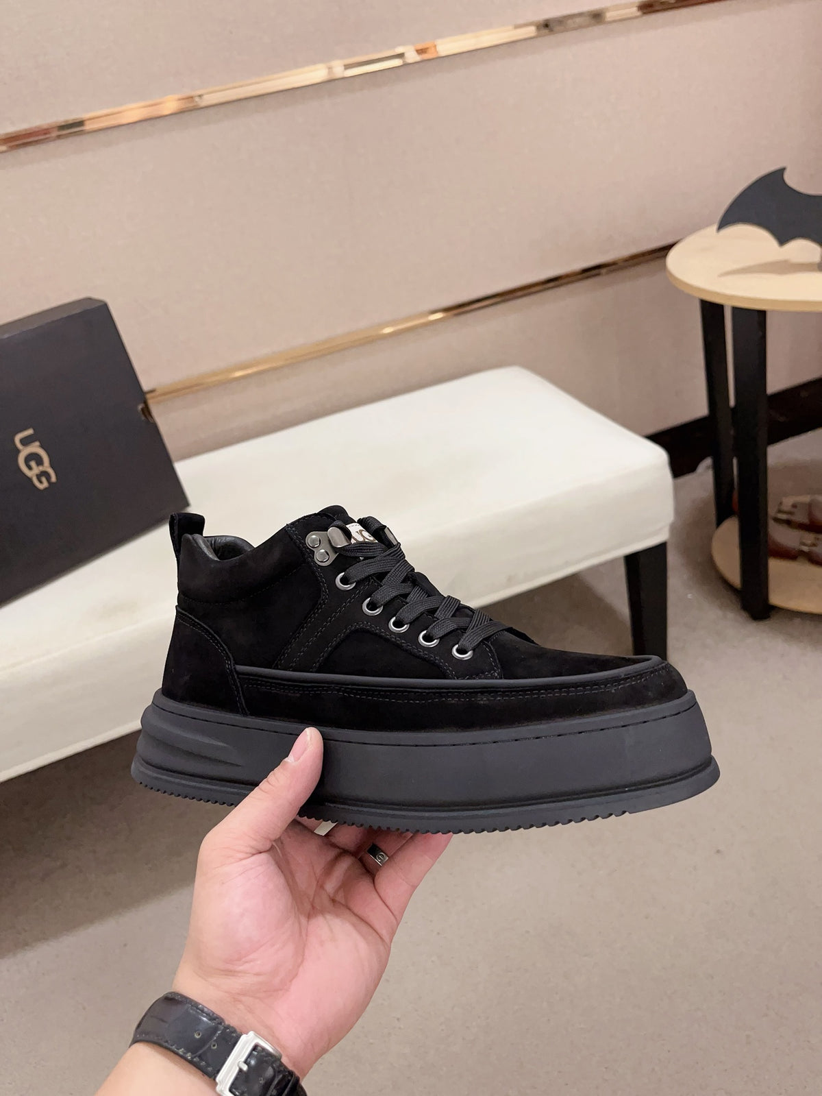 UGG High-Top Platform Sneaker 'Triple Black'