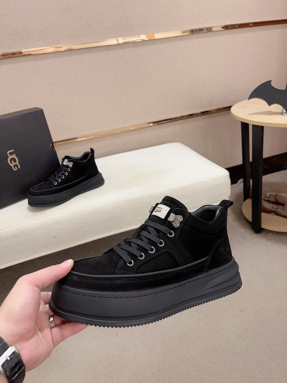 UGG High-Top Platform Sneaker 'Triple Black'