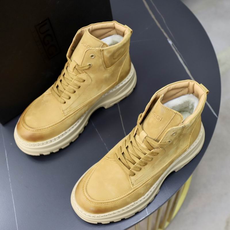 Shearling-Lined High-Top Platform Boot 'Wheat'