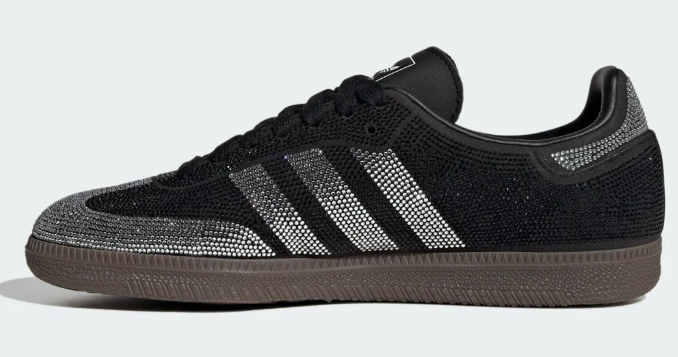 Adidas Samba OG Women's Sneaker – Rhinestone Black & Silver (IH9052)